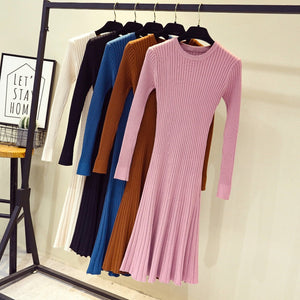 Women's  Long Sleeve Sweater Dress