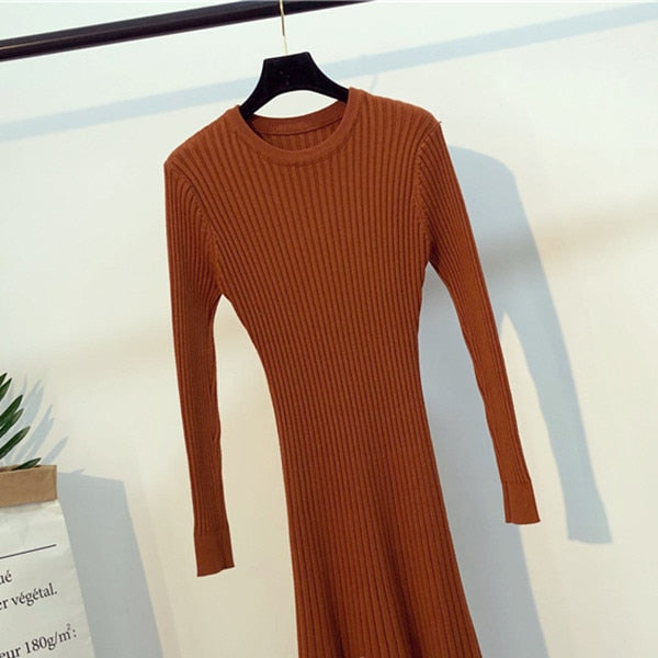 Women's  Long Sleeve Sweater Dress