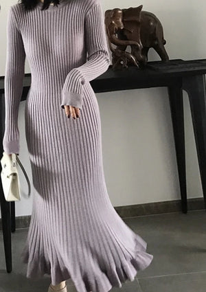 Women's Ruffles Sweater Dress