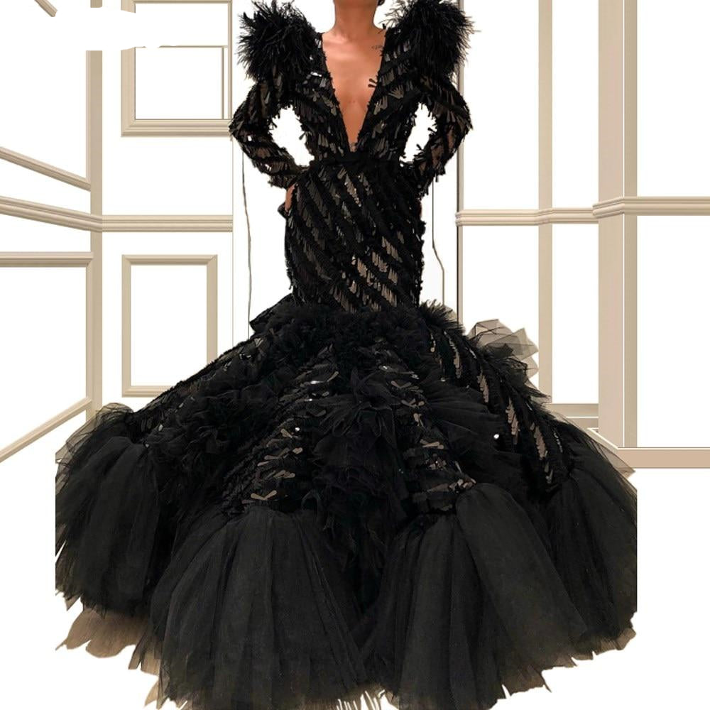 High Fashion Black Celebrity Dress