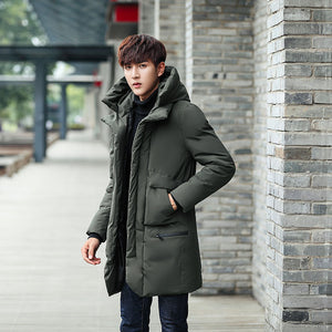 Men's Winter Jacket  Hooded Long