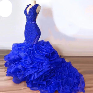 Royal Blue Mermaid Prom Gowns