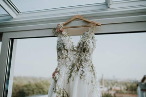 Floral print Dress 3D Lace Gown