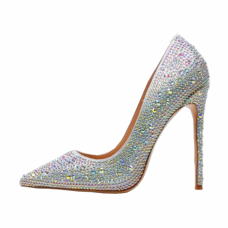 Women crystal Spike heels shoes
