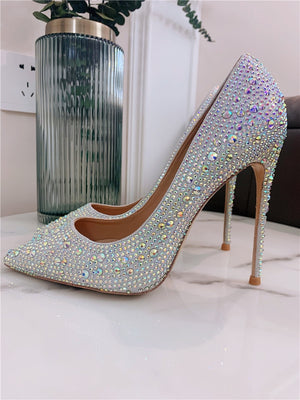 Women crystal Spike heels shoes