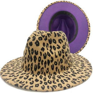 Hat fedora style & leopard print