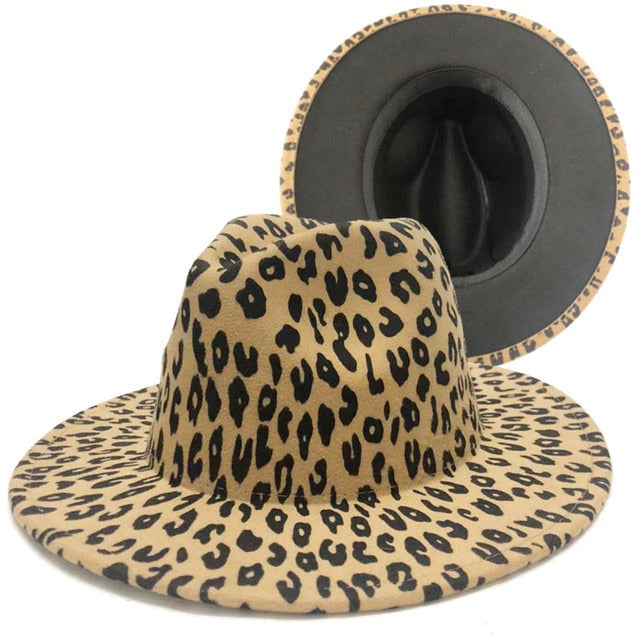 Hat fedora style & leopard print