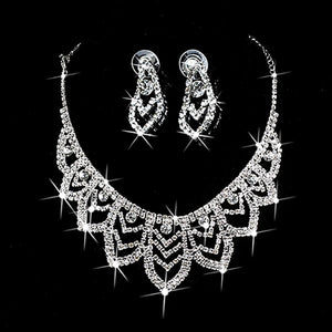Silver Crystal Rhinestone  Jewelry Sets