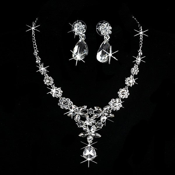Silver Crystal Rhinestone  Jewelry Sets