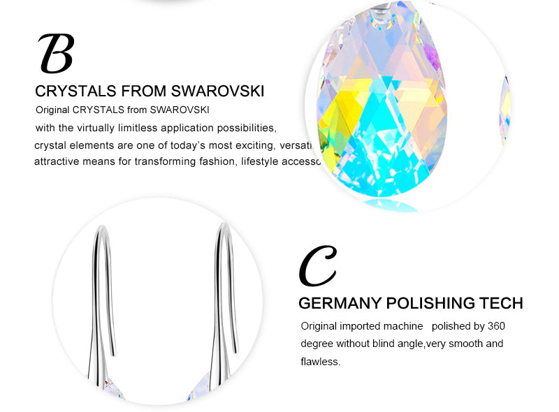 Women's Genuine Crystals Earrings Set