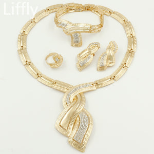 Women's  Dubai Gold Jewelry Crystal