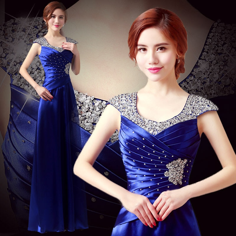 Monroe Strapless Gown w/ Side Sash- Royal Blue – Moda Glam Boutique