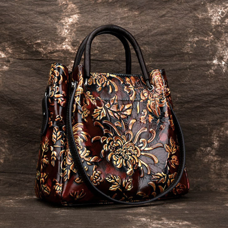 Women's  Leather Messenger Handbag