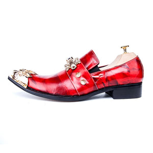 Men's Red  Italian  Pointed Toe Shoes
