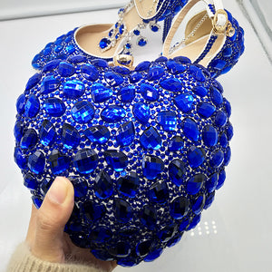 Royal Blue Crystal shoes &  bags
