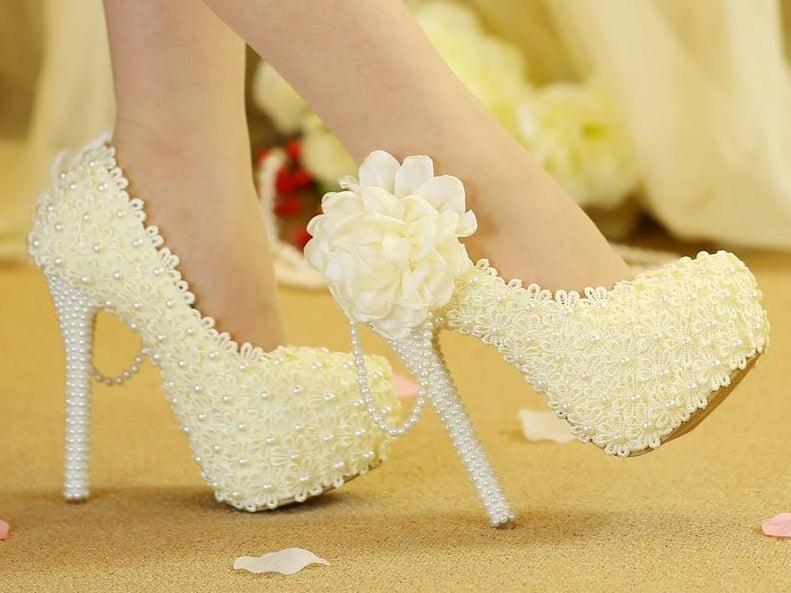 Unique  Lace  Wedding Shoes