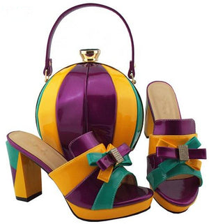 Women's multicolored Shoe and Bag